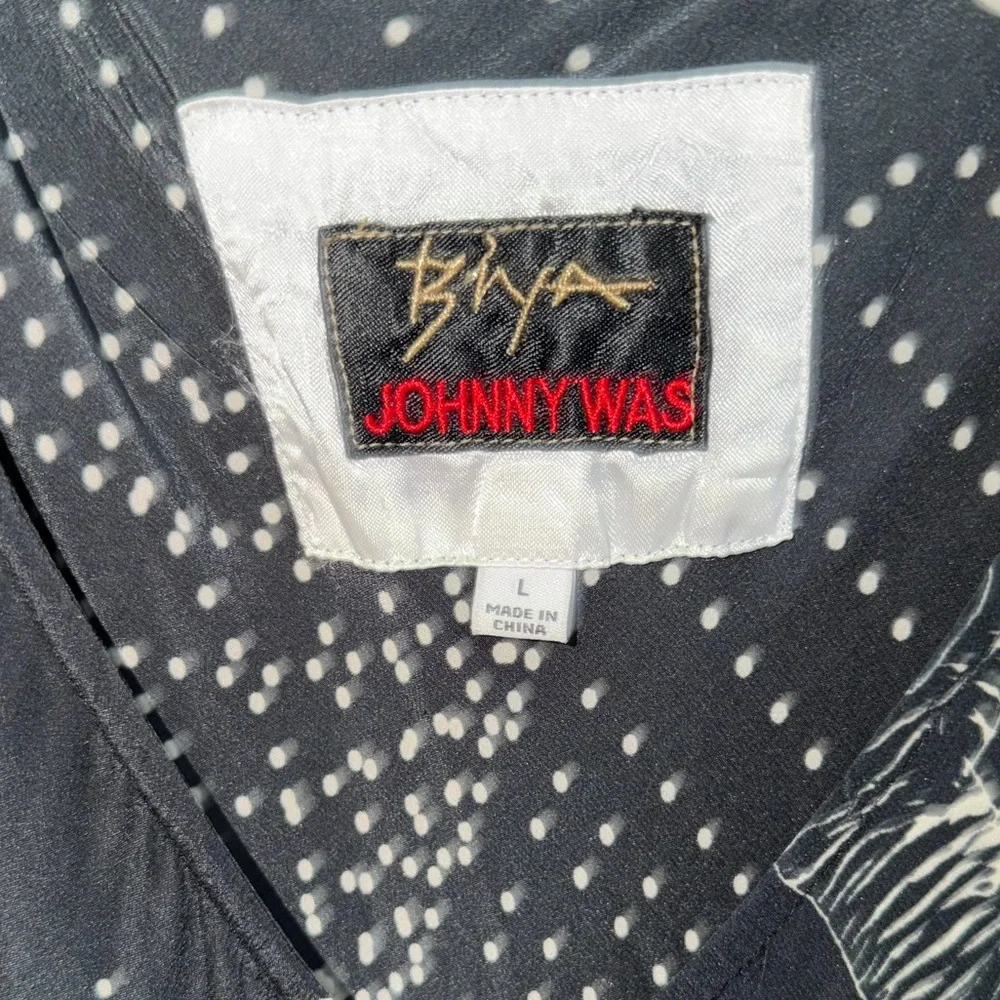 Johnny Was BIYA Black Silk Rea Dress with tiger graphics - sleeveless on Sale!! - Picture 6 of 13